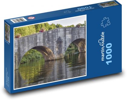 Most - architektura, řeka - puzzle 1000 dílků