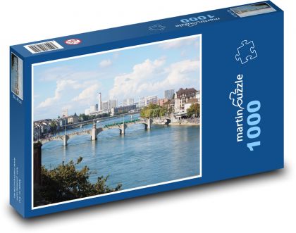 Basilej - švýcarské město - Puzzle 1000 dílků, rozměr 60x46 cm