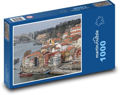 Portugalia - Porto, rzeka - Puzzle 1000 elementów, rozmiar 60x46 cm