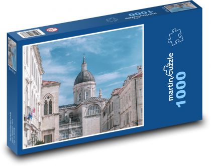 Staré město - budovy, domy - puzzle 1000 dílků