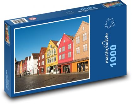 Bergen - mesto v Nórsku - Puzzle 1000 dielikov, rozmer 60x46 cm