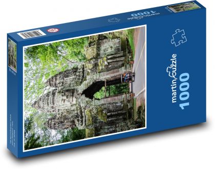 Angkor thom - brána, Kambodža - puzzle 1000 dílků