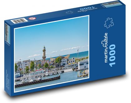 Warnemünde lighthouse - lighthouse in Rostock, Germany - Puzzle 1000 pieces, size 60x46 cm 