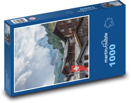 Alps - mountains, villages - Puzzle 1000 pieces, size 60x46 cm 