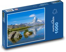 Horské jezero - voda, příroda Puzzle 1000 - 60x46 cm