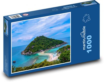 Wyspa - morze, plaża - Puzzle 1000 elementów, rozmiar 60x46 cm