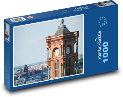 Berlin - věž, radnice  - Puzzle 1000 dílků, rozměr 60x46 cm
