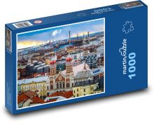 Velká synagoga - Plzeň, Česká republika Puzzle 1000 dílků - 60 x 46 cm