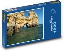 Portugalsko - Lagos, skaly v mori Puzzle 1000 dielikov - 60 x 46 cm 
