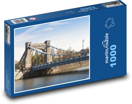 Most cez rieku - Vroclav - Puzzle 1000 dielikov, rozmer 60x46 cm