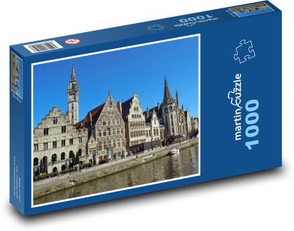 Gent - Belgien, Häuser am Fluss - Puzzle - 1000 Teile