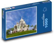 Bazilika du sacré-couer - Paříž, Francie Puzzle 1000 dílků - 60 x 46 cm