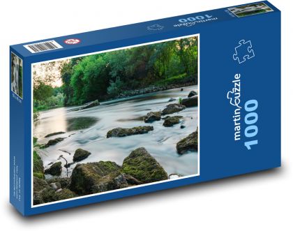 Kameny v lese - Puzzle 1000 dílků, rozměr 60x46 cm