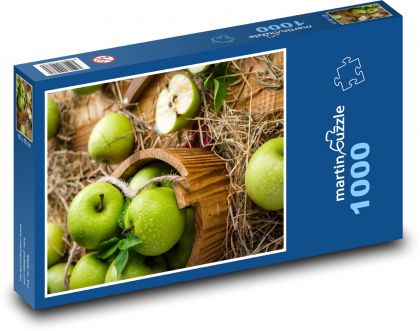 Green apples - fruit - Puzzle 1000 pieces, size 60x46 cm 