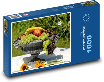 Ovocná misa - vinič - Puzzle 1000 dielikov, rozmer 60x46 cm