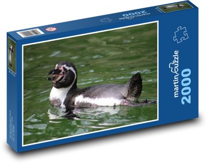 Penguin in green water - Puzzle 2000 pieces, size 90x60 cm 