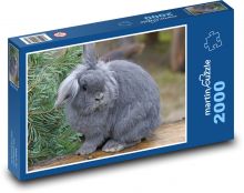 Roztomilý králíček se zdviženým uchem Puzzle 2000 dílků - 90 x 60 cm