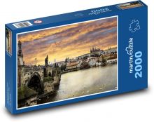 Charles Bridge at sunset, Prague Puzzle 2000 pieces - 90 x 60 cm