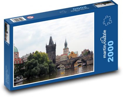 Praha - Karlův most - Puzzle 2000 dílků, rozměr 90x60 cm