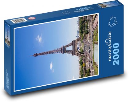 Paryż wieża Eiffla - Puzzle 2000 elementów, rozmiar 90x60 cm