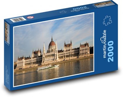 Budapeštiansky parlament - Puzzle 2000 dielikov, rozmer 90x60 cm 