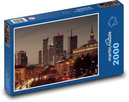 Nacht modernes Warschau - Puzzle - 2000 Teile