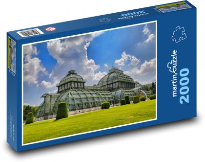 Viedeň - Palácový park Schönbrunn, skleník - Puzzle 2000 dielikov, rozmer 90x60 cm 
