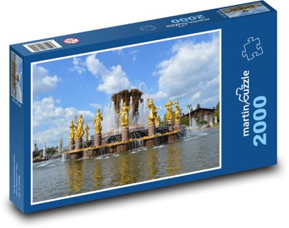 Moskva - Fontány priateľstva  - Puzzle 2000 dielikov, rozmer 90x60 cm 