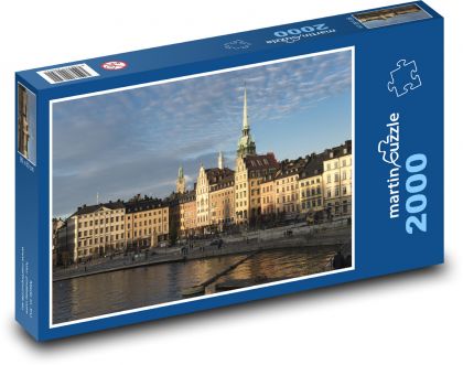 Švédsko - centrum Stockholmu  - puzzle 2000 dílků