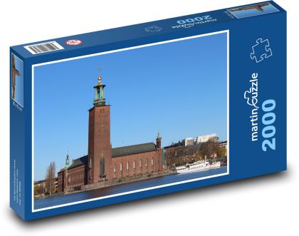 Stockholm - radnice - Puzzle 2000 dílků, rozměr 90x60 cm