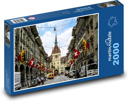 Švýcarsko - Puzzle 2000 dílků, rozměr 90x60 cm