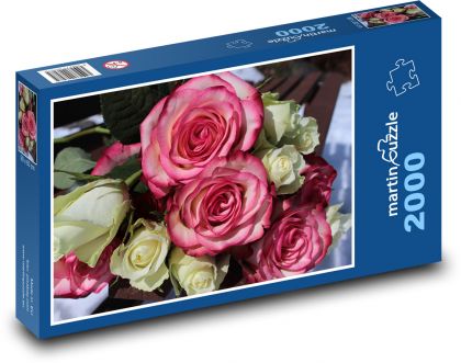 Květiny - Růže - Puzzle 2000 dílků, rozměr 90x60 cm
