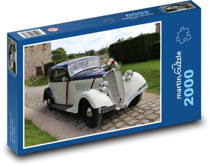 Historické svatební auto - puzzle 2000 dílků