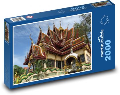 Thajsko - Chrám Pagoda - Puzzle 2000 dílků, rozměr 90x60 cm