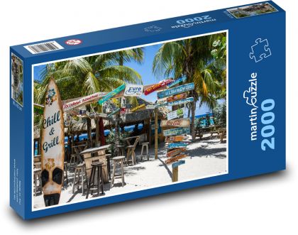 Tropical Beach Bar - Puzzle 2000 elementów, rozmiar 90x60 cm