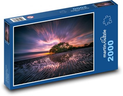Przypływ o zachodzie słońca - Puzzle 2000 elementów, rozmiar 90x60 cm