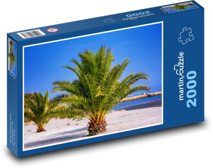 Pláž, palmy - Puzzle 2000 dílků, rozměr 90x60 cm