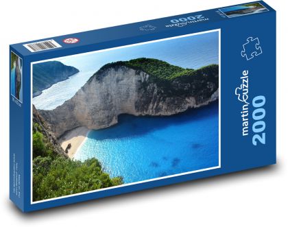 Řecko - Navagio pláž - Puzzle 2000 dílků, rozměr 90x60 cm
