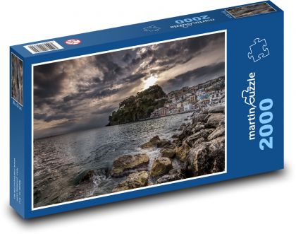 Rybářská vesnice - Parga, Řecko - puzzle 2000 dílků