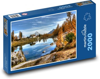 Itálie - Dolomity, hory - Puzzle 2000 dílků, rozměr 90x60 cm