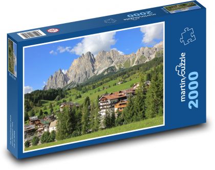 Itálie - Dolomity, hory - Puzzle 2000 dílků, rozměr 90x60 cm
