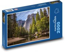 Příroda, hory, řeka Puzzle 2000 dílků - 90 x 60 cm