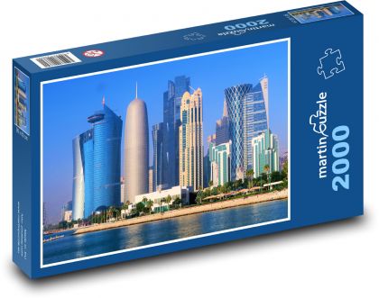Město, mrakodrapy - Puzzle 2000 dílků, rozměr 90x60 cm