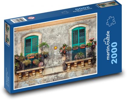 Balkon we Włoszech, Wenecja - Puzzle 2000 elementów, rozmiar 90x60 cm