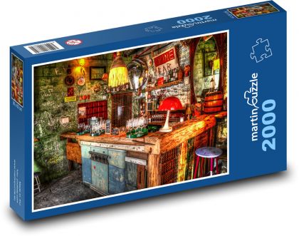 Budapěšť, bar, miasto - Puzzle 2000 elementów, rozmiar 90x60 cm