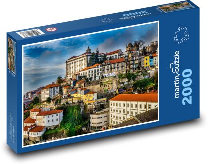 Porto (Portugalsko) - historická čtvrť Ribeira - puzzle 2000 dílků