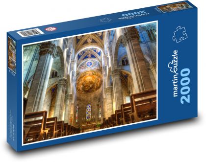 Lucca - Kostel - Puzzle 2000 dílků, rozměr 90x60 cm