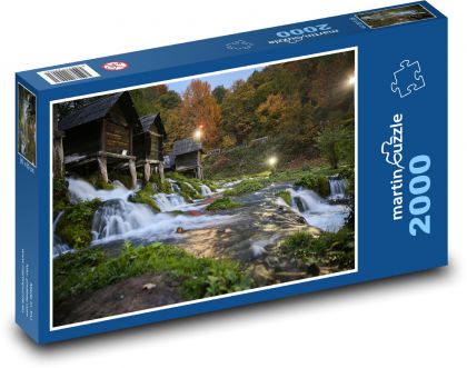 Mühlen an einem Gebirgsbach - Puzzle - 2000 Teile