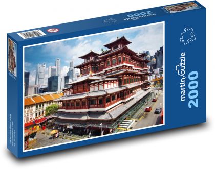 Tradiční chrám v Singapuru - puzzle 2000 dílků