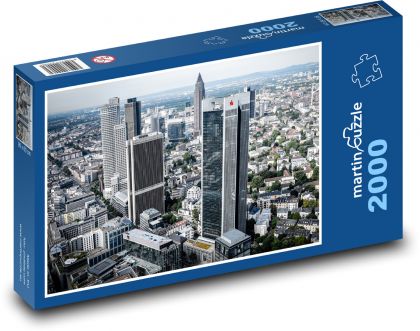 Frankfurt Nad Mohanem - mrakodrap - Puzzle 2000 dílků, rozměr 90x60 cm